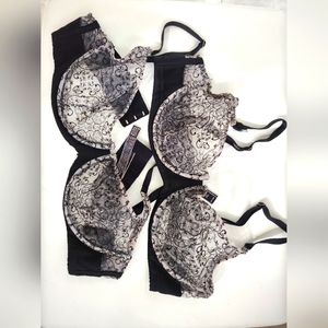 Two Victoria's secret unlined black sheer bra 36D